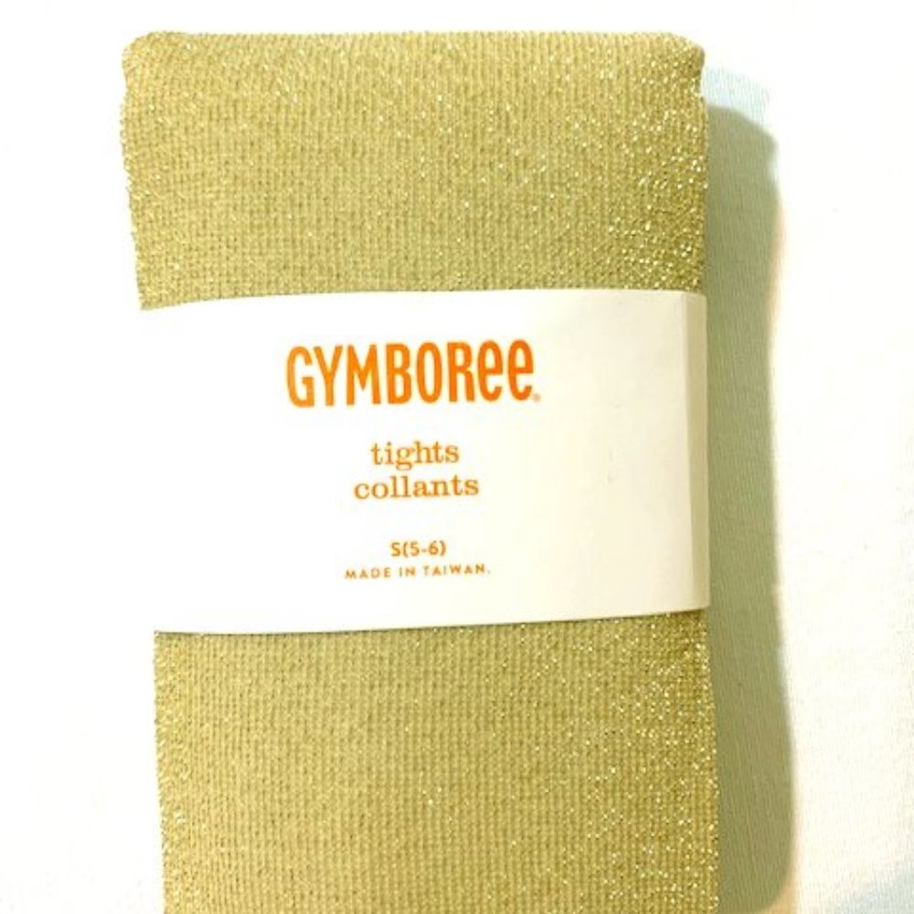 NEW Gymboree Girls S (5-6) Gold Shimmer Tights